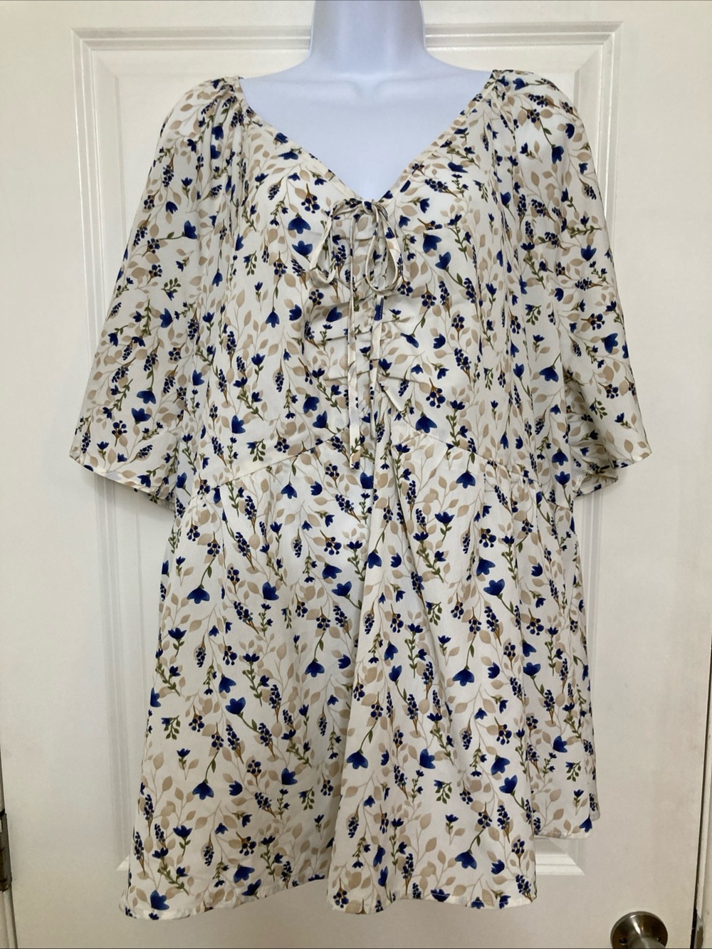 BloomChic Baby Doll Floral Ruffle Sleeve Blouse Top Size 22/24 Fairy Whimsical